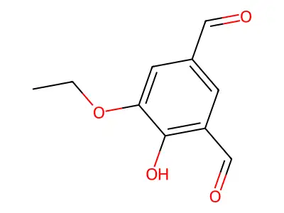 5-Ethoxy-4-hydroxy-1,3-benzenedicarboxaldehyde structure