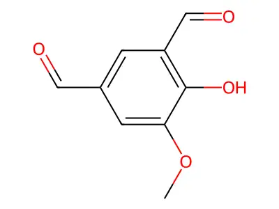 4-Hydroxy-5-methoxy-1,3-benzenedicarboxaldehyde structure