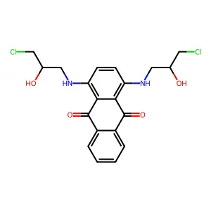 9,10-Anthracenedione, 1,4-bis((3-chloro-2-hydroxypropyl)amino)- structure