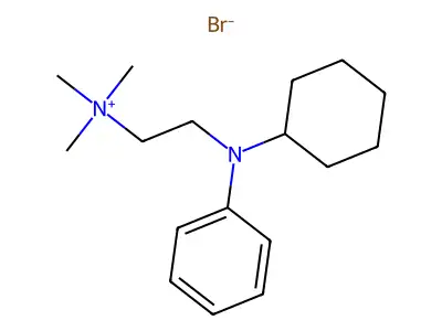 Ammonium, (2-(N-cyclohexylanilino)ethyl)trimethyl-, bromide structure