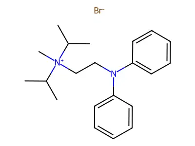 Ammonium, (2-(diphenylamino)ethyl)diisopropylmethyl-, bromide structure
