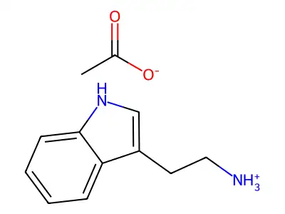 Indole, 3-(2-aminoethyl)-, acetate structure