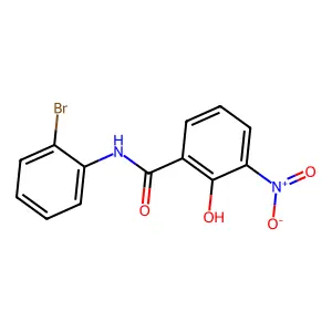 2'-Bromo-3-nitrosalicylanilide structure