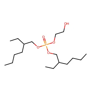 Bis(2-ethylhexyl) 2-hydroxyethyl phosphate structure