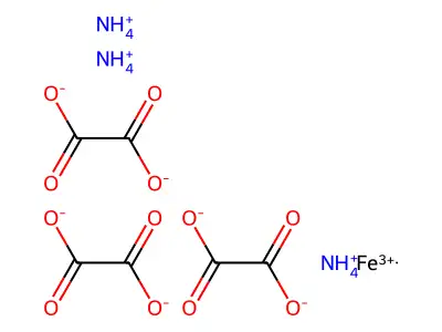 Triammonium iron(3+) trioxalate structure