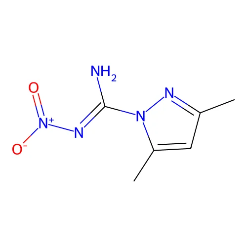 1-[(2-hydroxy-2-oxidohydrazino)(imino)methyl]-3,5-dimethyl-1H-pyrazole structure