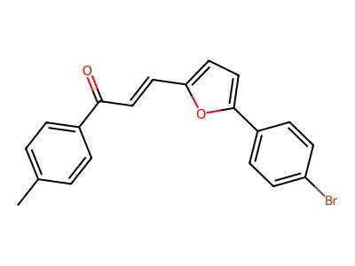 (E)-3-[5-(4-bromophenyl)furan-2-yl]-1-(4-methylphenyl)prop-2-en-1-one structure