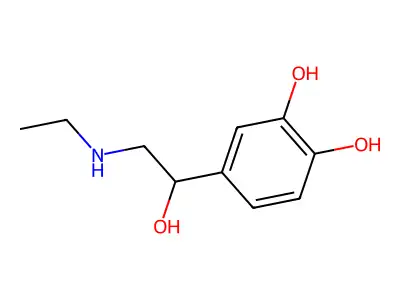 4-(2-(Ethylamino)-1-hydroxyethyl)-1,2-benzenediol structure