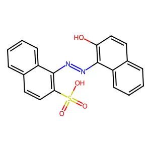 1-[(2-Hydroxynaphthalen-1-yl)diazenyl]naphthalene-2-sulfonic acid structure