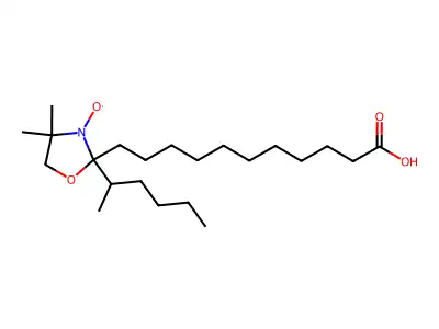 11-(2-Hexyl-3-hydroxy-4,4-dimethyl-1,3-oxazolidin-2-yl)undecanoic acid structure