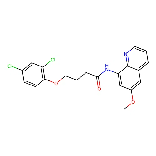 4-(2,4-dichlorophenoxy)-N-(6-methoxyquinolin-8-yl)butanamide structure