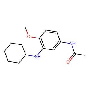 Acetamide, N-(3-(cyclohexylamino)-4-methoxyphenyl)- structure