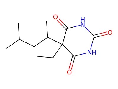 5-(1,3-Dimethylbutyl)-5-ethyl-2,4,6(1H,3H,5H)-pyrimidinetrione structure