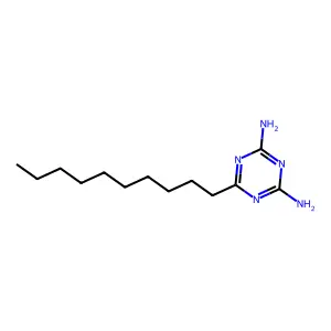 1,3,5-Triazine-2,4-diamine, 6-decyl- structure