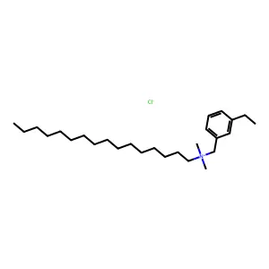 Benzenemethanaminium, ar-ethyl-N-hexadecyl-N,N-dimethyl-, chloride (1:1) structure