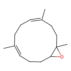 13-Oxabicyclo[10.1.0]trideca-4,8-diene, 1,4,8-trimethyl- structure