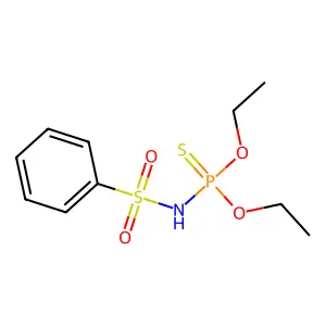 Benzenesulfonamidothiophosphoric acid,diethyl ester structure