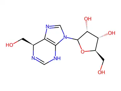 6-Hydroxymethyl-1,6-dihydropurine ribonucleoside structure