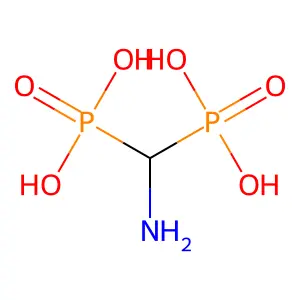 Aminomethylenebisphosphonic acid structure