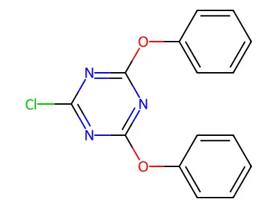 2-Chloro-4,6-diphenoxy-1,3,5-triazine structure