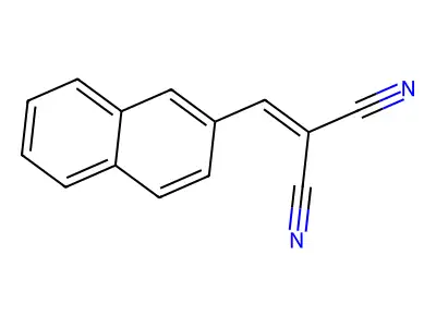 2-Naphthylmethylene-malononitrile structure