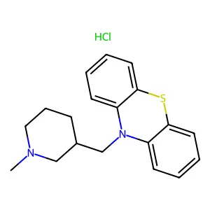 10H-Phenothiazine, 10-((1-methyl-3-piperidinyl)methyl)-, hydrochloride (1:1) structure