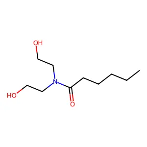 Hexanamide, N,N-bis(2-hydroxyethyl)- structure