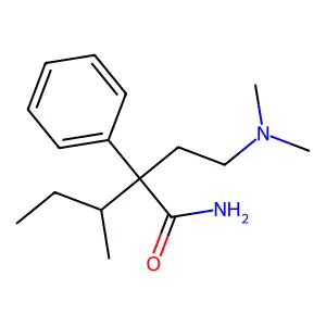 Valeramide, 2-(2-dimethylaminoethyl)-3-methyl-2-phenyl- structure