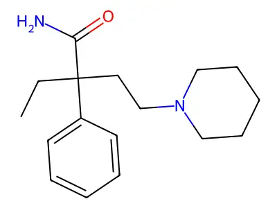 Butyramide, 2-ethyl-2-phenyl-4-piperidino- structure
