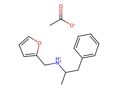 Furfurylamine, N-(alpha-methylphenethyl)-, acetate (+-)- structure