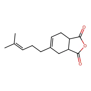1,3-Isobenzofurandione, 3a,4,7,7a-tetrahydro-5-(4-methyl-3-penten-1-yl)- structure