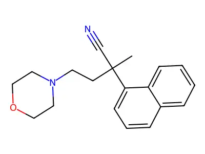 1-Naphthaleneacetonitrile, alpha-methyl-alpha-(2-morpholinoethyl)- structure