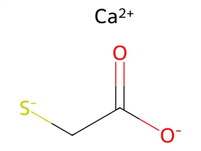 (2-(Mercapto-kappaS)acetato(2-)-kappaO)calcium structure