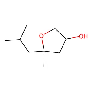 3-Furanol, tetrahydro-5-isobutyl-5-methyl- structure