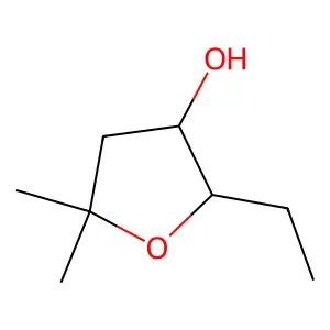 3-Furanol, tetrahydro-5,5-dimethyl-2-ethyl- structure