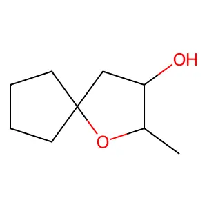 1-Oxaspiro(4.4)nonan-3-ol, 2-methyl- structure
