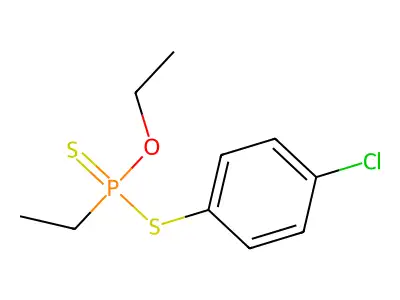 phosphonodithioic acid, ethyl-, S-(4-chlorophenyl) O-ethyl ester structure