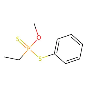 O-Methyl S-phenyl ethylphosphonodithioate structure