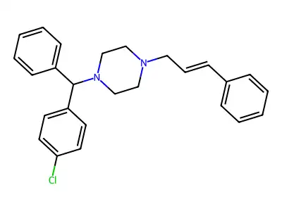 1-[(4-Chlorophenyl) (phenyl)-methyl]-4-cinnamylpiperazine structure