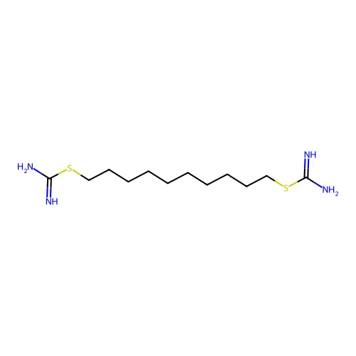 10-Carbamimidoylsulfanyldecyl carbamimidothioate structure