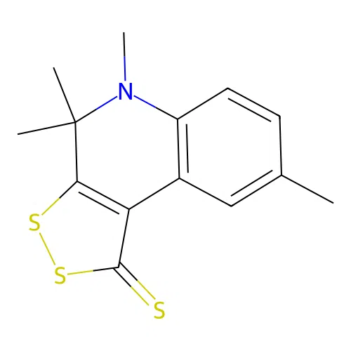 4,4,5,8-tetramethyl-4,5-dihydro-1H-[1,2]dithiolo[3,4-c]quinoline-1-thione structure