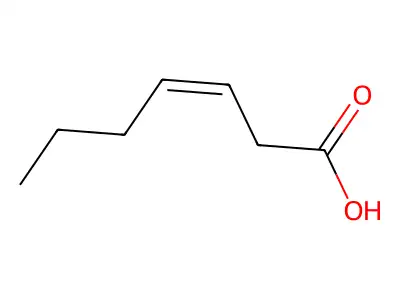 3-Heptenoic acid structure