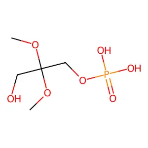 (3-Hydroxy-2,2-dimethoxy)propyl dihydrogen phosphate structure