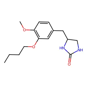 4-((3-Butoxy-4-methoxyphenyl)methyl)-2-imidazolidinone structure