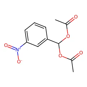 3-Nitrobenzylidene di(acetate) structure