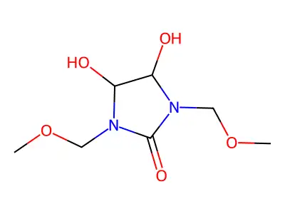 1,3-Bis(methoxymethyl)-4,5-dihydroxy-2-imidazolidinone structure