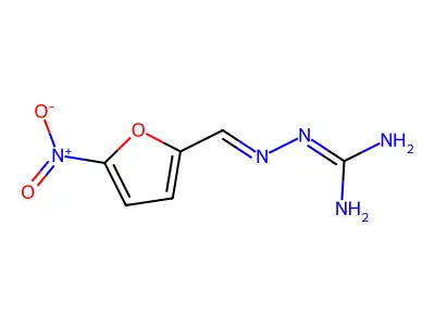 5-Nitrofurfurylidenaminoguanidin structure