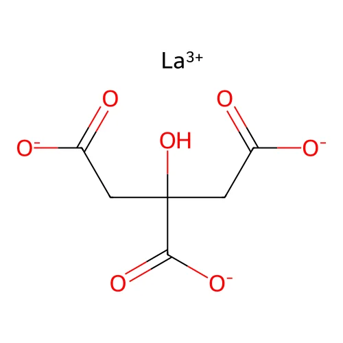 Citric acid, lanthanum(3+) salt(1:1) structure