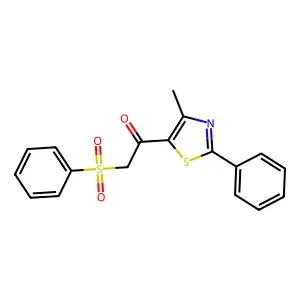 1-(4-Methyl-2-phenyl-1,3-thiazol-5-yl)-2-(phenylsulfonyl)-1-ethanone structure