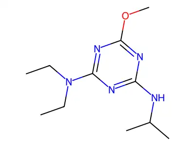 2-Methoxy-4-isopropylamino-6-diethylamino-S-triazine structure